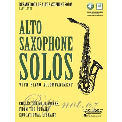Alto Saxofón Solos with Piano Accompaniment Easy Level + Audio Online / altový saxofón + klavír online