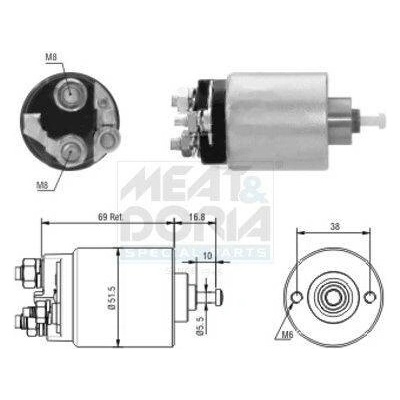 Elektromagnetický spínač, startér MEAT & DORIA 46104