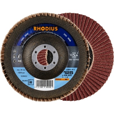 RHODIUS Lamelový brusný kotouč LSA F1 125 x 22,23 P40 PROline 202851