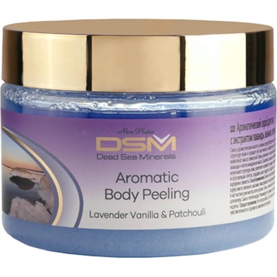 Mon Platin DSM Aromatický telový peeling levanduľa, vanilka a pačuli 330 ml