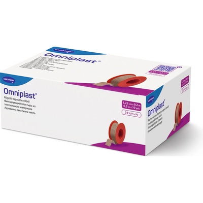 Omniplast náplast na cívce textilní 1,25 cm x 9,2 m 24 ks