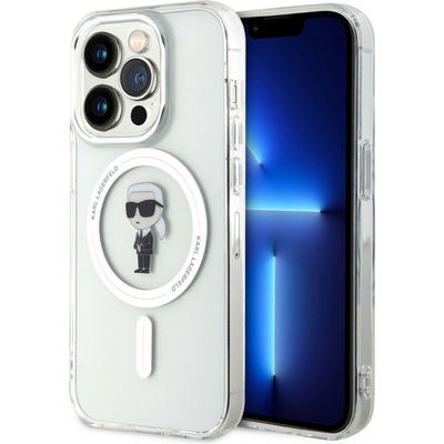 Karl Lagerfeld IML Ikonik MagSafe iPhone 15 čiré