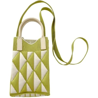 Annam Mini taška crossbody zelený trojúhelník 25 × 11 cm