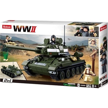 Sluban B0689 Sovietsky tank T-34/85 2v1