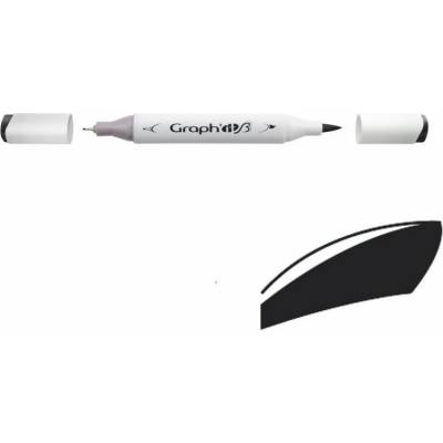 Lihová fixa GRAPH'IT oboustranná Brush & Fine, Black