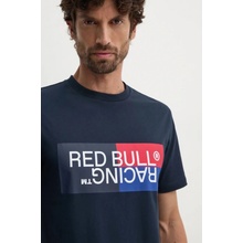 Pepe Jeans Bavlněné tričko Red Bull Racing x tmavomodrá s potiskem RM500001