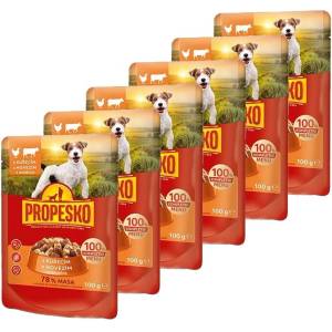 Propesko Dog Консерва пиле-говеждо в сос 6 x 100 г