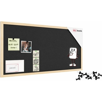 Allboards TFGREY84G Textilní tabule 80 × 40 cm