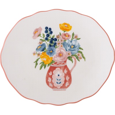 Bloomingville Чиния за закуска Dorothy 20 см бяло-червена (82061691)