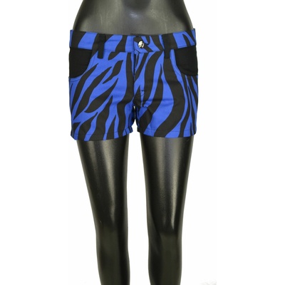 Punk mini kraťasy modrá zebra