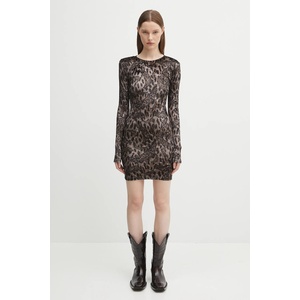 Fiorucci Кадифена рокля Banimalier Print Velour Padded Mini (W02FPDMN011VR01BR01)