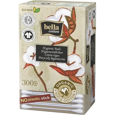 Bella Cotton Клечки за уши от 100% органичен памук 300бр (2834)