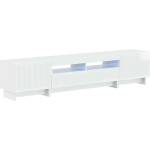 vidaXL 5 части LED ТВ шкаф Бял гланц Инженерна дървесина (3416420)