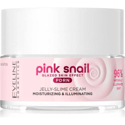 Eveline Cosmetics Pink Snail Glazed Skin Effect озаряващ крем 50ml