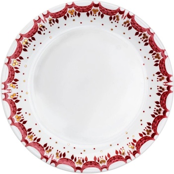 Bjørn Wiinblad Jedálenský tanier GUIRLANDE 28 cm červený porcelán