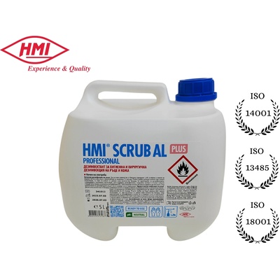 Hmi - България HMI® SCRUB AL Plus 5 л. Дезинфектант с 72% етанол за хигиенна и хирургична дезинфекция на ръце и кожа с дълготрайно действие (100670-955)