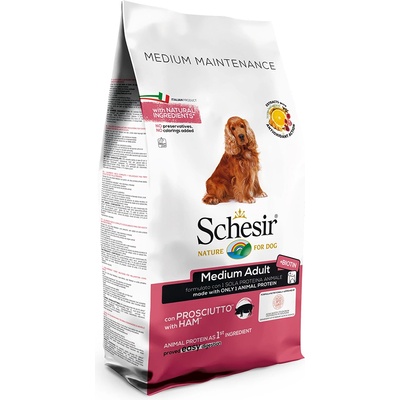 Schesir 12 кг Суха храна за кучета Schesir Dog Medium/Large Maintenance Ham