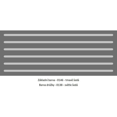 Dollken Schodová hrana TK New Generation A 40, 250cm 0146/0138 tm. šedá/sv. šedá