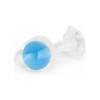 Lovetoy Gemoria Silicone Butt Plug (Glow-In-The-Dark) - blue