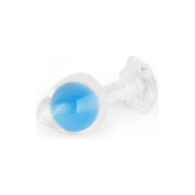 Lovetoy Gemoria Silicone Butt Plug (Glow-In-The-Dark) - blue
