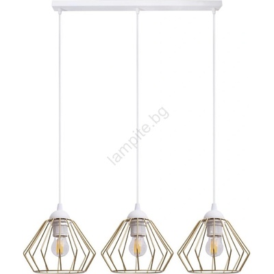 HEXE Пендел CEED GOLD 3xE27/60W/230V бял/златист (HX0249)