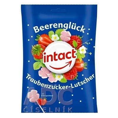 NATUR PRODUKT INTACT hroznový cukor Lízanky s jahodovou príchuťou 10 ks