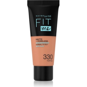 Maybelline new york Fit Me! Matte+Poreless матиращ фон дьо тен за нормална към мазна кожа цвят 330 Toffee 30ml
