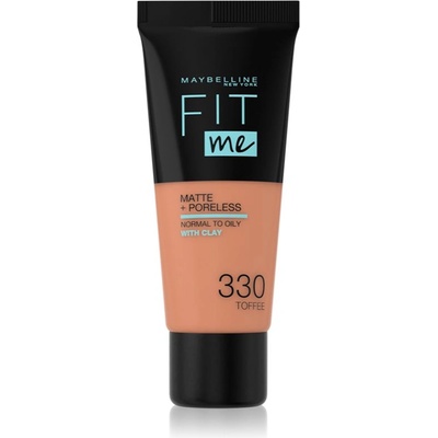 Maybelline new york Fit Me! Matte+Poreless матиращ фон дьо тен за нормална към мазна кожа цвят 330 Toffee 30ml