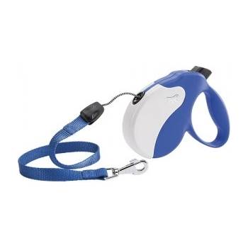 Ferplast - Amigo Cord Medium - Автоматичен повод за кучета до 25 кг, 5 метра въже - синьо бял