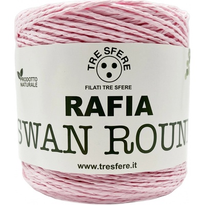 Lýko Rafia Swan Round růžová