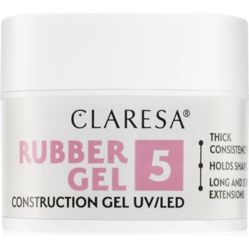 Claresa Rubber Gel Construction Gel UV/LED гел-лак за удължаване на ноктите цвят 05 12 гр