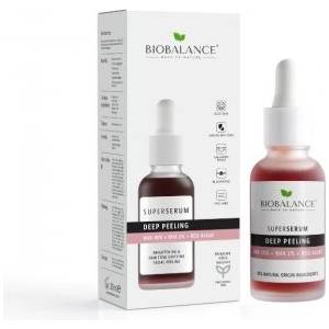BIOBALANCE СУПЕР СЕРУМ ЗА ДЪЛБОК ПИЛИНГ aha 10% + bha 2% + ЧЕРВЕНИ ВОДОРАСЛИ