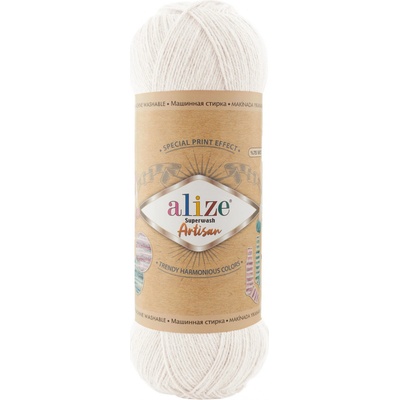 Alize Příze Superwash Artisan 55 bílá