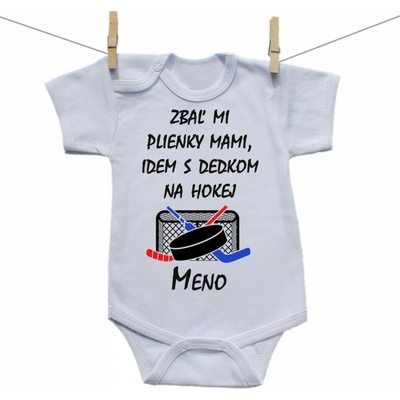 Boodyy Body s krátkym rukávom Idem s dedkom na hokej