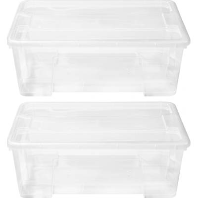 W5 Škatule s vrchnákom, 40x9x16 cm/ cca 11 L / 29x20x18 cm/ cca 5 L (2 kusy) (100401612)