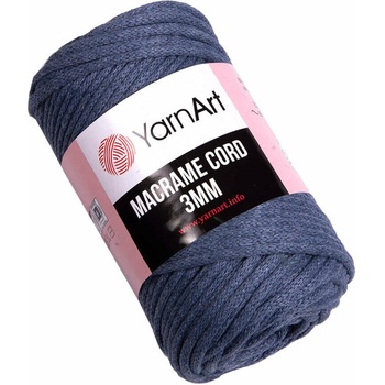 YARNART Macrame Cord 3 mm 85 m 761 Navy Blue юта (Macrame Cord 3 mm 761)