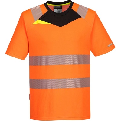 Portwest DX413 HI-VIS Reflexné tričko Reflexná oranžová-čierna S