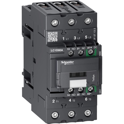 SCHNEIDER ELECTRIC SCHNEIDER LC1D80ABBE Stykač Green 80A AC-3 3P 24V LC1D80ABBE
