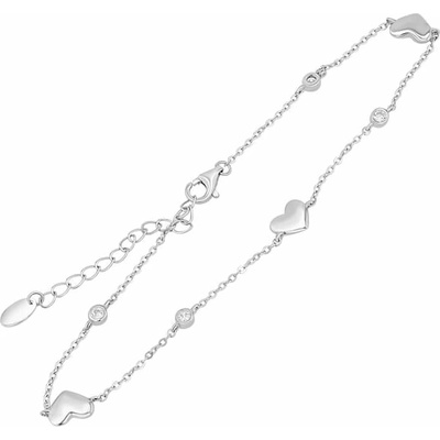 Eppi Strieborný pozlátený minimalistický náramok na nohu LB50197