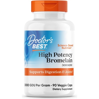 Doctor's Best High Potency Bromelain, 90 капсули, Doctor's Best (DRB-00215)