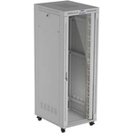 Lanberg Рак шкаф Lanberg 19" 47U 800x1000mm с LCD и стъклена врата, сив v2 (FF01-8047-12SL)