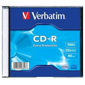 Verbatim CD-R, 700 MB, 52x, със защитно покритие, в тънка кутия, office1_2065100004