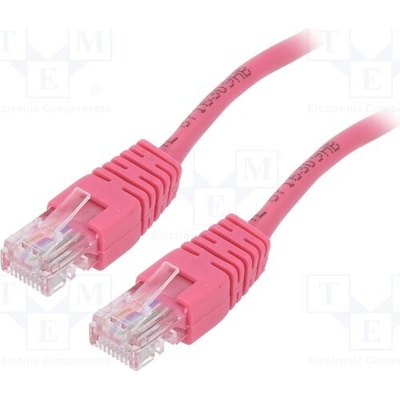Gembird ETH0521TD patch c5e UTP, 3m, růžový