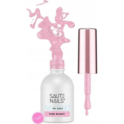 SAUTE NAILS Hybridní lak S342 Pink Bunny 8ml pastelová skořápka HEMA FREE