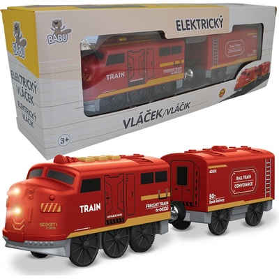 Babu vláčky Elektrický vláček červený set 2 ks – Zboží Dáma