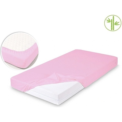 BabyMatex Prostěradlo BAMBOO RŮŽOVÉ 70x140