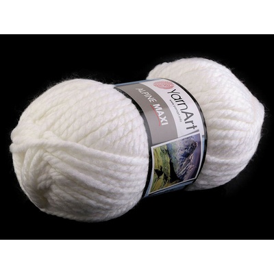 Pletací příze Alpine maxi 250 g Varianta: 12 (676) bílá, Balení: 1 ks