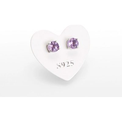 SVĚT KAMENŮ s.r.o. Stříbrné náušnice fazetovaný ametyst 00250344