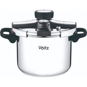 Voltz Тенджера под налягане Oliver Voltz OV51311C7, 7 л, 100 kPa, Два капака, Сгъваеми дръжки, Индукция, Инокс (5OV51311C7)