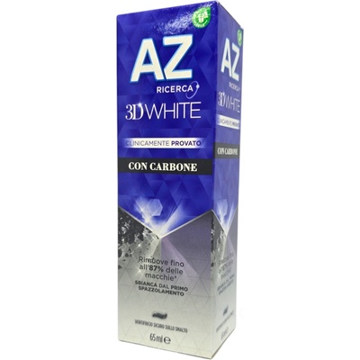AZ RICERCA паста за зъби, 65мл, 3D White, Carbone